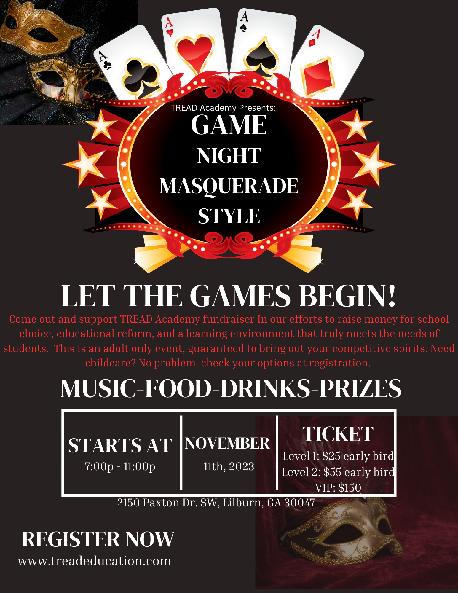 Game Night- Masquerade Style – TREAD